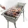 SCHMIDT security tools Mangal Grill 80x34 cm Silber