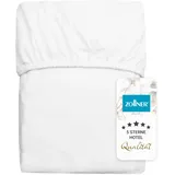 ZOLLNER Jersey Spannbetttuch 50% Polyester, 50% Baumwolle, 180x200 cm, weiß