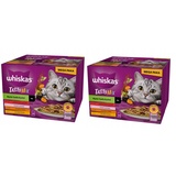 whiskas 1+ Katzenfutter Tasty Mix Chef ́s Choice in Sauce, 24x85g (2 Packungen) Hochwertiges Nassfutter für Katzen in 48 Portionsbeuteln