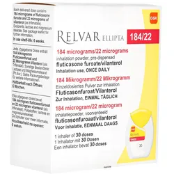 RELVAR Ellipta 184 Mikrogramm/22 Mikrogramm Inh.P. 30 Sp