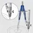 Staedtler Zirkel 553 01 Schnellverstellung Blau/Grau