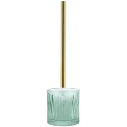 SAT BOHO Toilettenbürste mit Glas-Halter, mint & gold