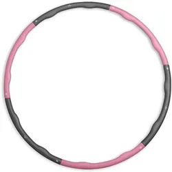 Fitnessreifen - Hula Hoop Reifen - Gymnastikreifen - Rosa/Grau - 1,5 kg 100 CM