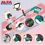 Akku Rasentrimmer LI-ION 21V 2.0 Ah Teleskop Rasenkantenschneider Motorsense Leicht Freischneider Kantenschneider 2x Batterie Motorkopf 60° drehbar
