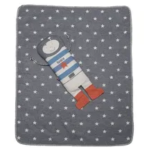 David Fussenegger Babydecke Juwel in der Puppe 'Astronaut' 70 x 90 cm Filz Mélé - Grau