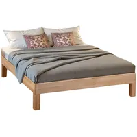 Coemo Massivholzbett Natur, Holz, 140x200 cm CE, Schlafzimmer, Betten