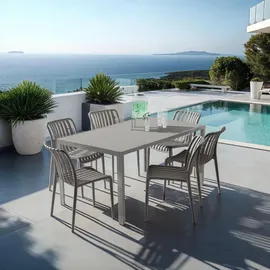 Tectake Gartenstuhl Alcudia 47 x 58 x 80,5 cm grau 6 St.