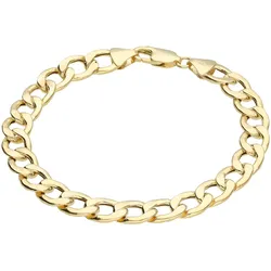 Panzerarmband LUIGI MERANO "glanz, Gold 585", gold, Armbänder, Damen, 19cm, Gelbgold 585