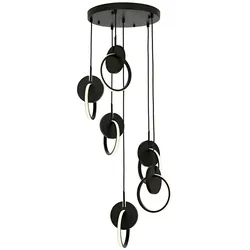 Deckenlampe in Schwarzer Farbe 40x40x120cm WellHome Bled