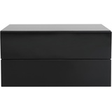 miliboo Design-Ablagekasten Schwarz 2 Schubladen MAX