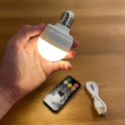 s.luce Mobiles LED Leuchtmittel 8W Dimmbar Akku Magnetisch warm/kalt