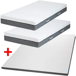 GENIUS Matratzen-Set EAZZZY DELUXE 2 Matratzen 90 x 200 cm + Topper 180 x 200 cm...