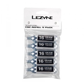 Lezyne CO2 Ersatzkartuschen 16g 5Stk, silber