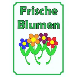Verkaufsschild Schild Blumen Hochkant A3 (297x420mm)