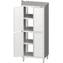 Stalgast Durchreiche-Hochschrank mit Flügeltüren, 1000x600x2000 mm, mit zwei Schrankräumen, verschweißt
