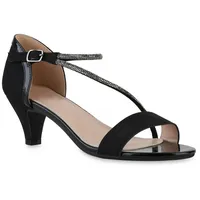 VAN HILL Damen Riemchensandaletten in Schwarz Lack