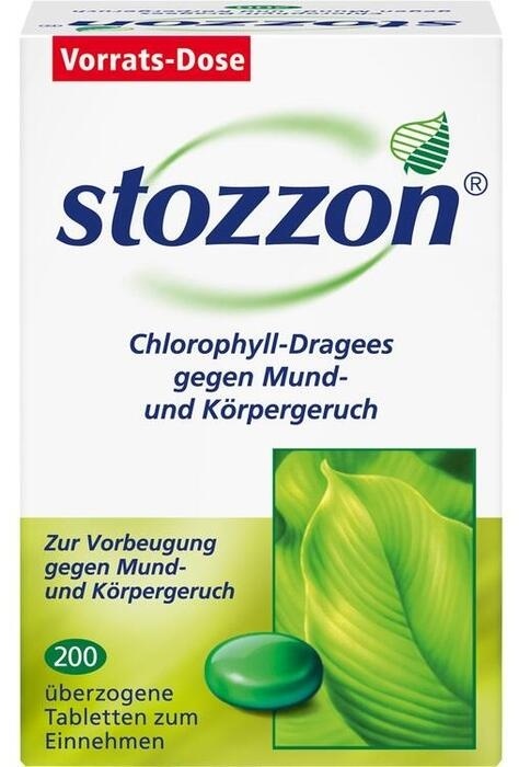 Stozzon Chlorophyll überzogene Tabletten gegen Mund- & Körpergeruch (200 St.)