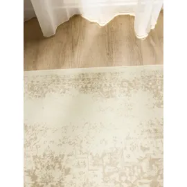 benuta Vintage-Teppich, Creme, Beige, Kunststoff, Vintage, Rechteckig, 140x200 cm, Oeko-Tex® Standard 100, für Fußbodenheizung geeignet, in verschiedenen Größen erhältlich, pflegeleicht, Teppiche & Böden, Teppiche, Vintage-Teppiche