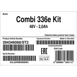 Stiga Combi 336e Kit inkl. 1 x 2,0 Ah