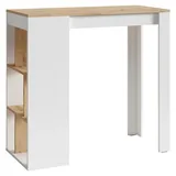 byLIVING Bartisch Moby 110 x 104 x 50 cm Weiß/Braun