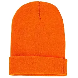 Strick-Mütze, neonorange
