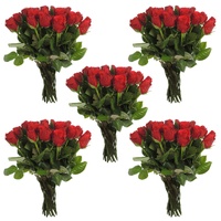 100 kurzstielige rote Rosen zur Hochzeit, Geburtstag, Jahrestag oder den Heiratsantrag - frische Schnittblumen