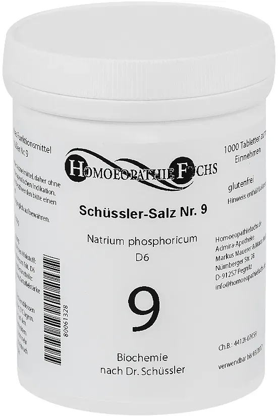 HOMOEOPATHIEFUCHS Schüssler-Salz Nr. 9 Natrium phosphoricum D6