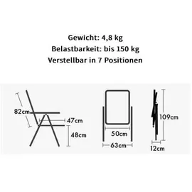 Westfield Campingstuhl Noblesse Grey Melange