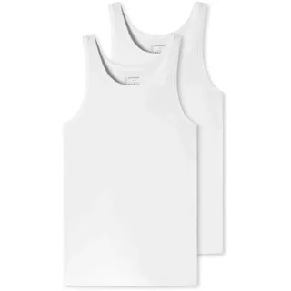 SCHIESSER Herren 2 Pack Unterhemd Ohne Arm - 95/5 Organic Unterwäsche, Weiss_176038, 3XL EU