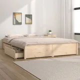 vidaXL Bett 200 x 200 cm Braun
