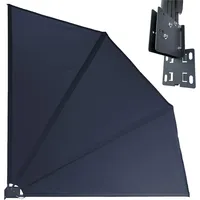 QUICK STAR Balkonfächer 140 X 140 Cm Grau, Easy Mount Wandplatte, Balkon Sichtsc