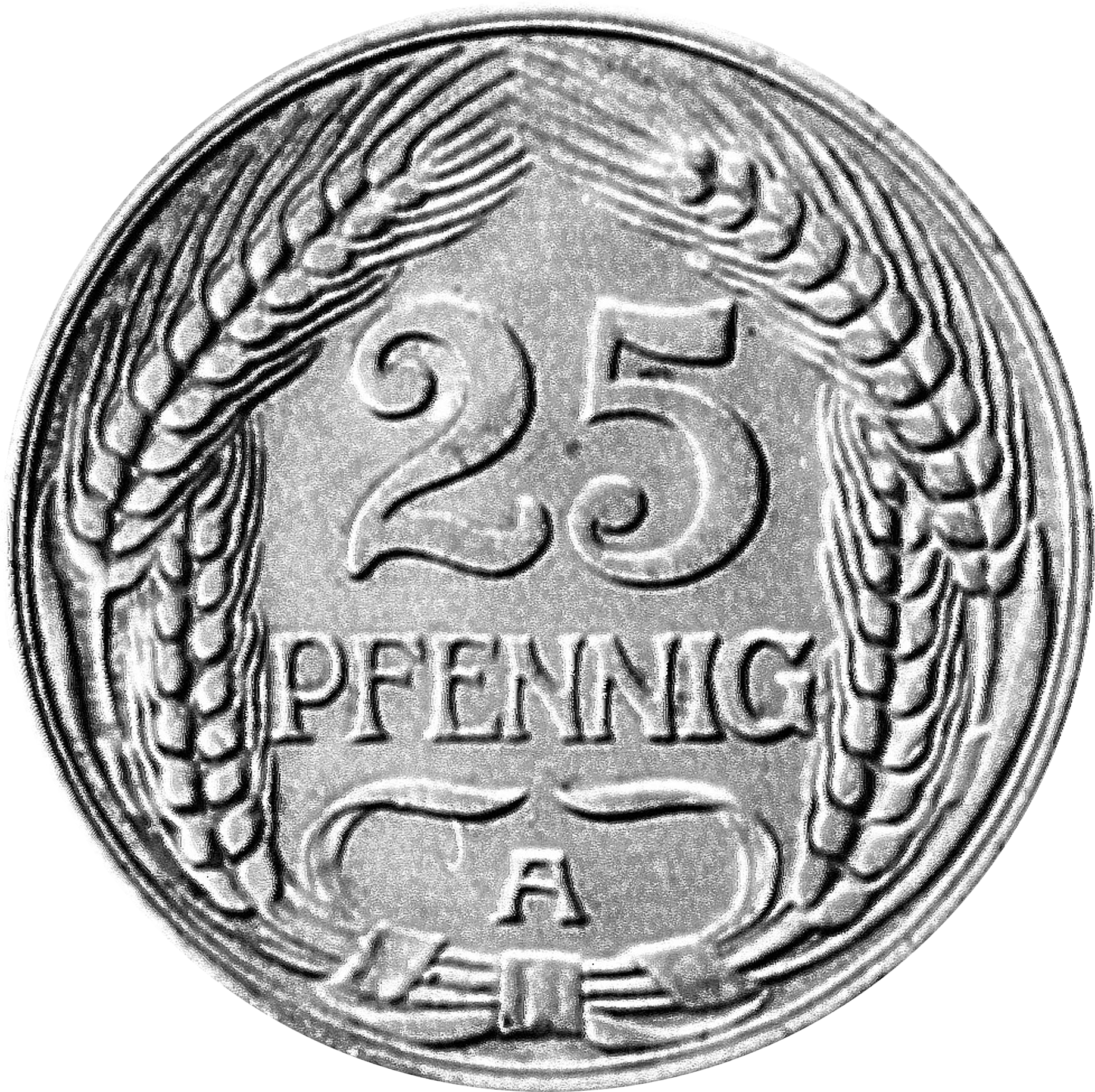 Deutschlands einzige 25 Pfennig Münze!