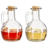 Relaxdays Öl- & Essigkanne Glas 180 ml transparent