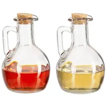 Relaxdays Öl- & Essigkanne Glas 180 ml transparent