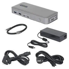 Startech USB-C Dockingstation Dual 4K 60Hz DisplayPort MST Dock 100W Power Delivery Laptop-Ladung 1GbE treiberlos Windows Profi Laptop