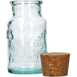 6er Set Gewürzgläser grün 125ml + Korken - zur Aufbewahrung von Kräutern & Gewürzen