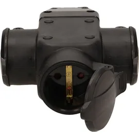 Orno OR-AE-1346(GS) Wasserdichter Verteiler mit 3-Steckdosen Schlagfest IP44 Stecker Schuko Version