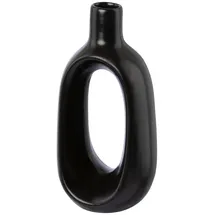 Gasper Vase H 16 cm EDINA, Schwarz - H 16 cm - Keramik