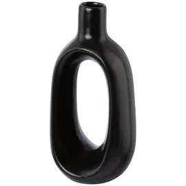 Gasper Vase H 16 cm EDINA, Schwarz - H 16 cm - Keramik