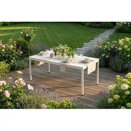 KAWOLA LONGA Gartentisch 180 x 90 x 75 cm Hellgrau