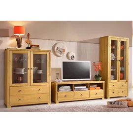 Home Affaire Vitrine HOME AFFAIRE "Gotland", beige (gelaugt geölt), Schränke, Vitrine, Breite 80 cm, Höhe 178 cm, mit Glastüren, aus massiver Kiefer, FSC