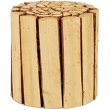 Relaxdays Pflanzenständer Holz braun rund 20,0 x 20,5 cm