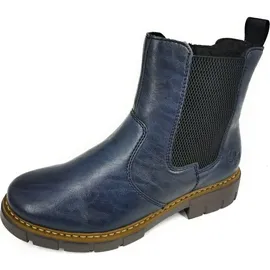 Rieker Damen Chelsea Boots Z3561, Frauen Stiefeletten,Booties,halbstiefel,Kurzstiefel,uebergangsschuhe,uebergangsstiefel,blau (14),41 EU
