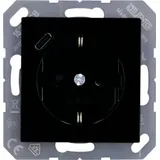 Jung Schuko-Steckdose mit USB-Ladegerät Schwarz 1 St.