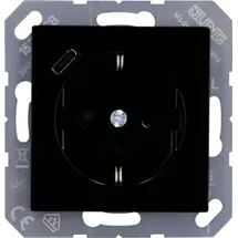 Jung Schuko-Steckdose mit USB-Ladegerät Schwarz 1 St.