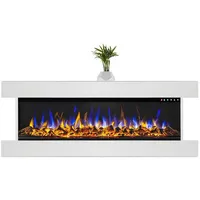 GLOW FIRE Elektrokamin Insert Clear, mit Heizfunktion bis 1600W, Fernbedienung & Abschaltautomatik weiß 151,7 cm