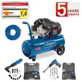 Scheppach Kompressor HC53DC+Druckluft-Ratschenschrauber+Druckluft-Meissel-Set