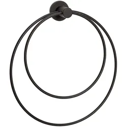 Hübsch Interior - Handtuchhalter rund, schwarz