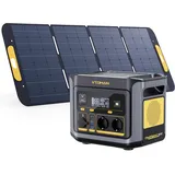 VTOMAN FlashSpeed 600 Tragbare Powerstation mit 400W Solarpanel - 499Wh/600W (Spitze 1200W) Schnellladung Solargenerator LiFePO4 Akku, 100W USB-C 70Min voll aufgeladen für Wohnmobil, Camping, Notfall