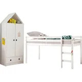 OTTO home Hochbett Alpi 90 x 200 cm Kiefer massiv weiß
